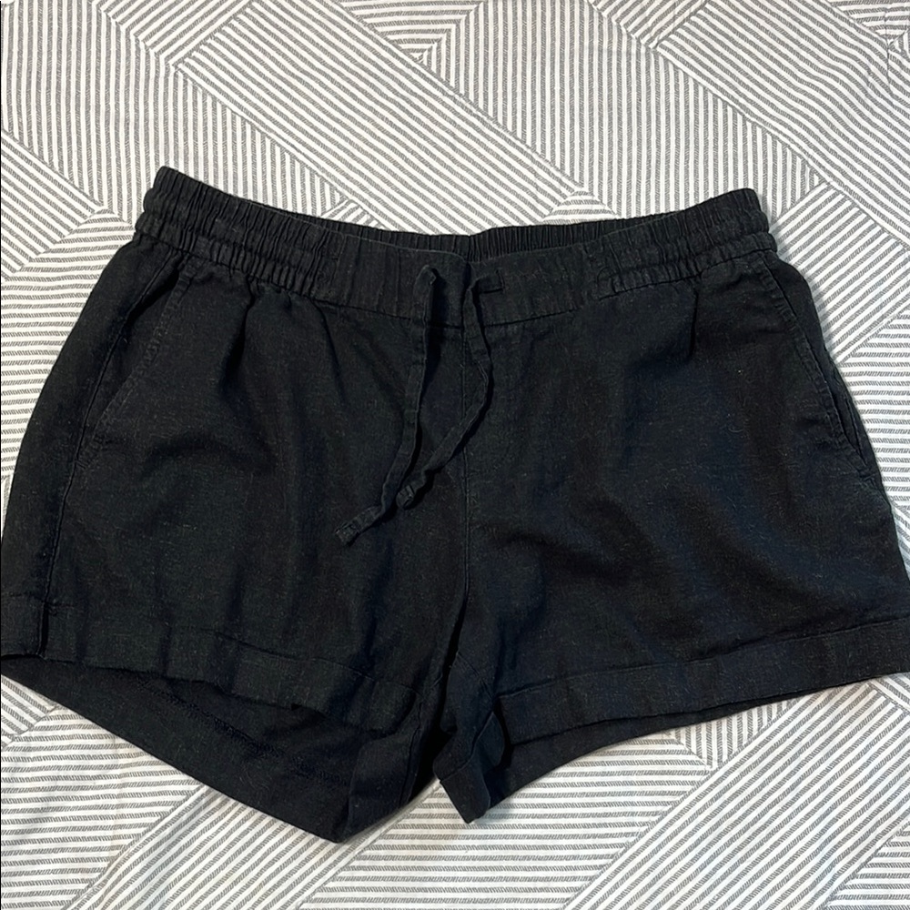 Old Navy Women's Black Linen Blend Shorts